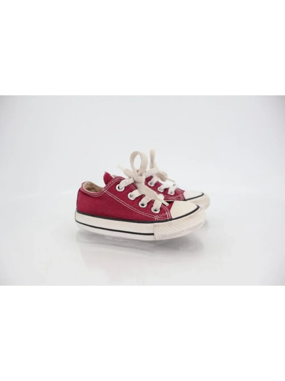 Converse Chuck Taylor All Star Double Tongue Low Top Toddler Size 5 Red Girl